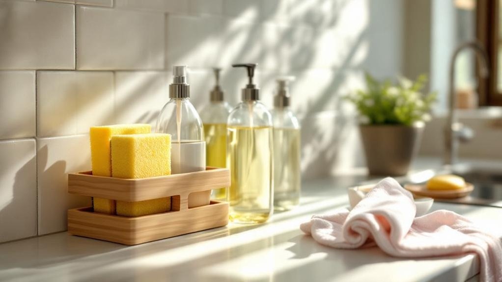 organize kitchen cleaning supplies