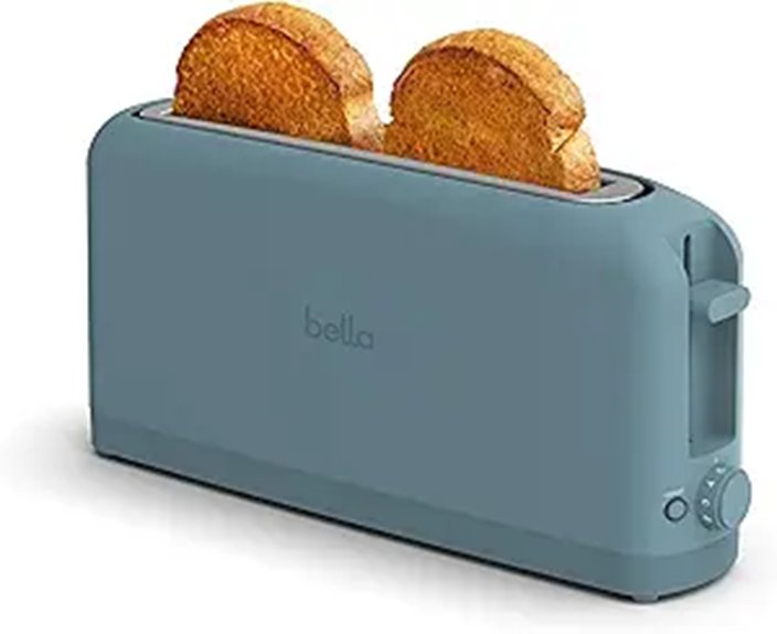 slim toaster with control