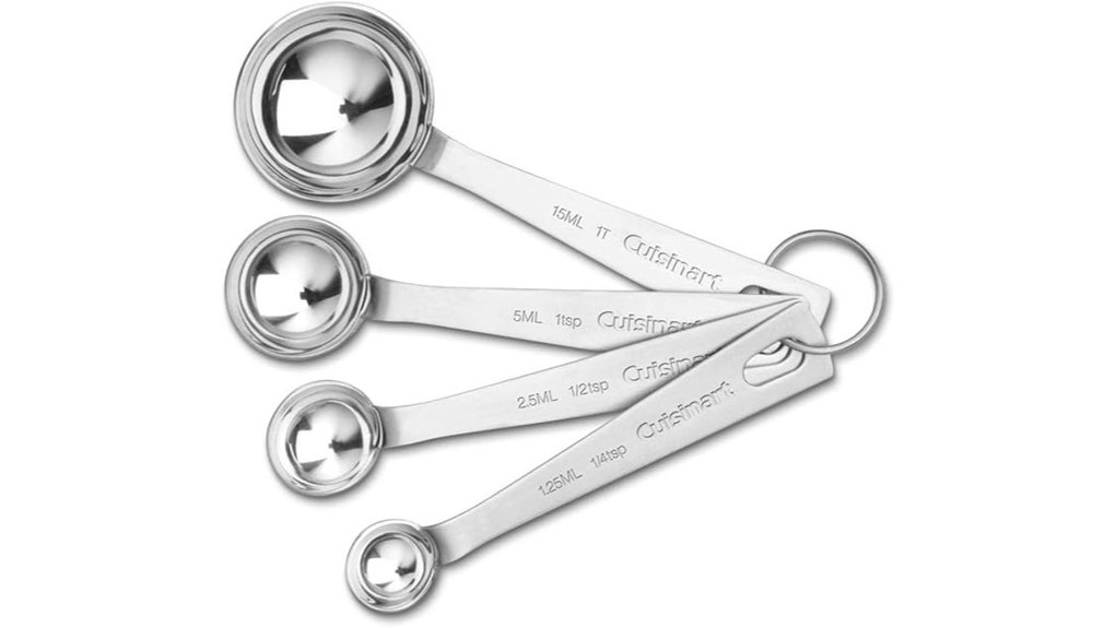 stainless steel measuring spoons