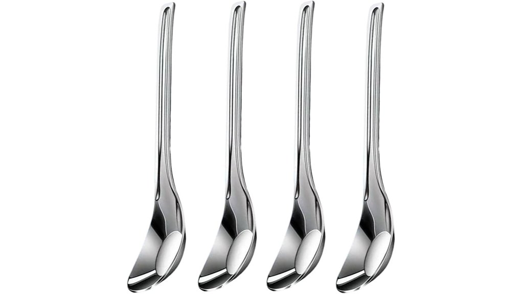 stainless steel soup spoons
