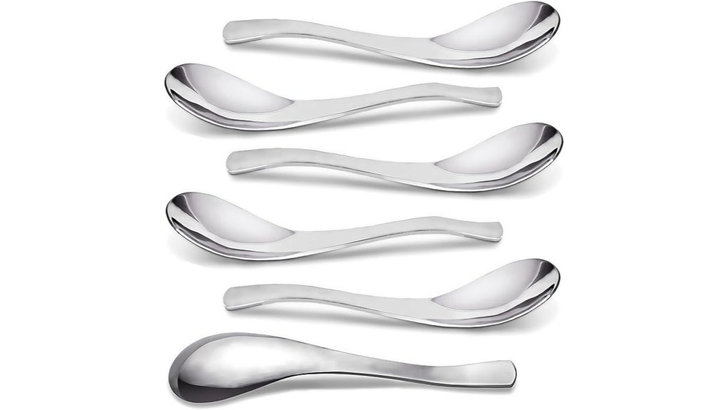 stainless steel soup spoons