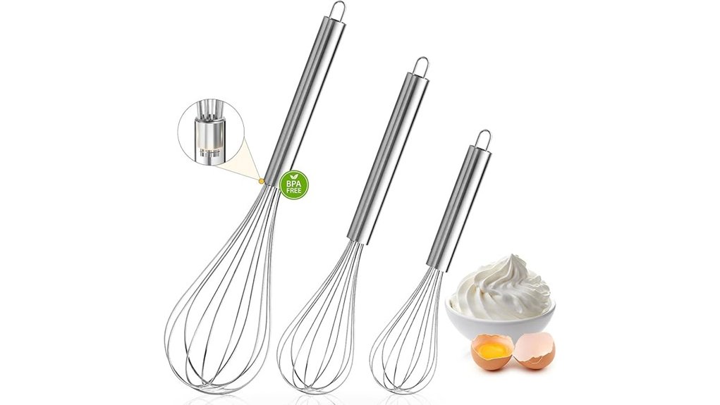 stainless steel whisk set